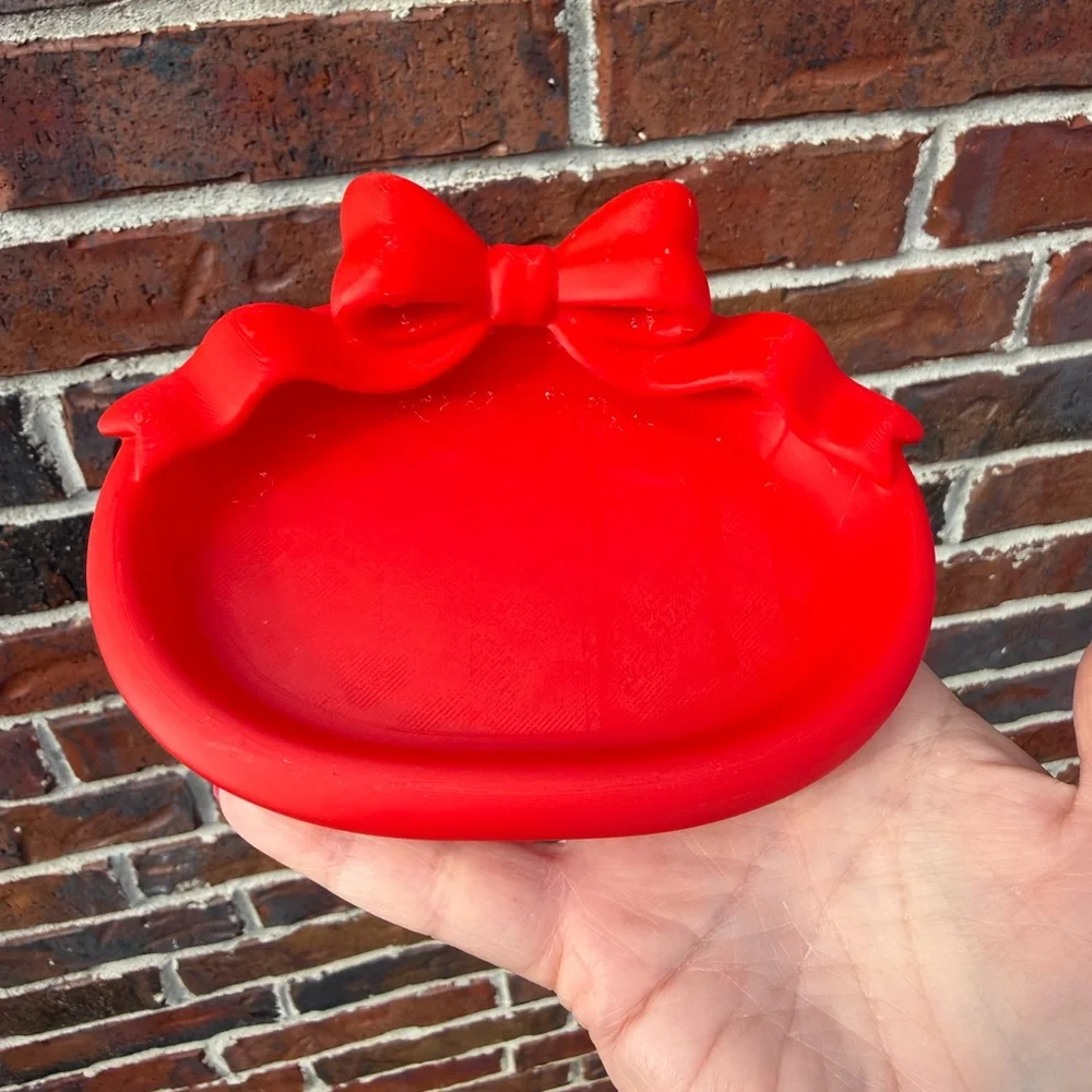 Coquette Bow Jewelry Catchall Vanity Tray Decor 3D printed small